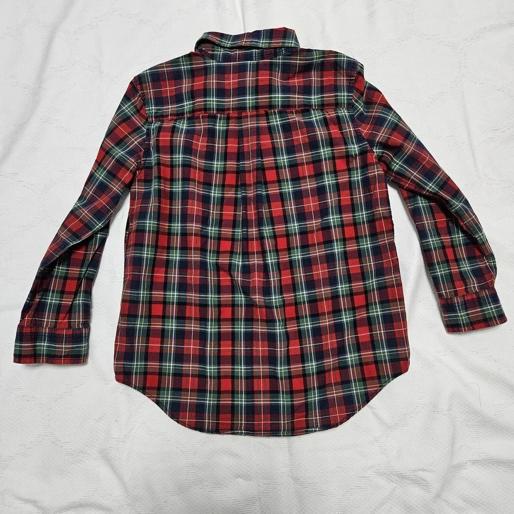 Ralph Lauren Classic Plaid Button Down Shirt Boys‎ 6 Long Sleeve Pony Preppy